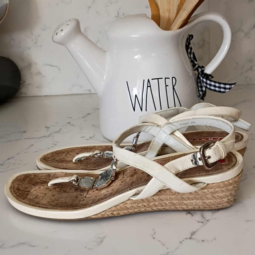 PRADA ESPADRILLES WEDGES SANDALS